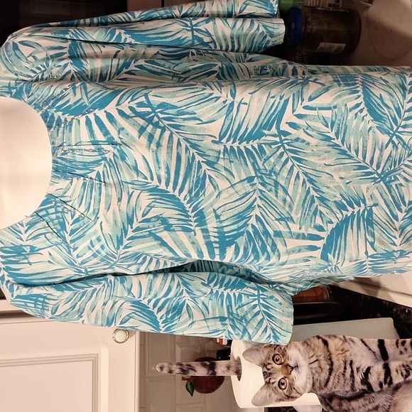 Womens CJ Banks casual 3/4 sleeve stretch plus size top 2X - Picture 1 of 4
